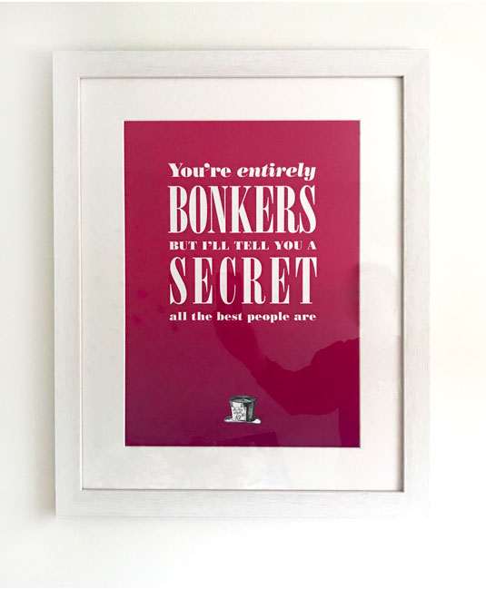 Bonkers poster - framed